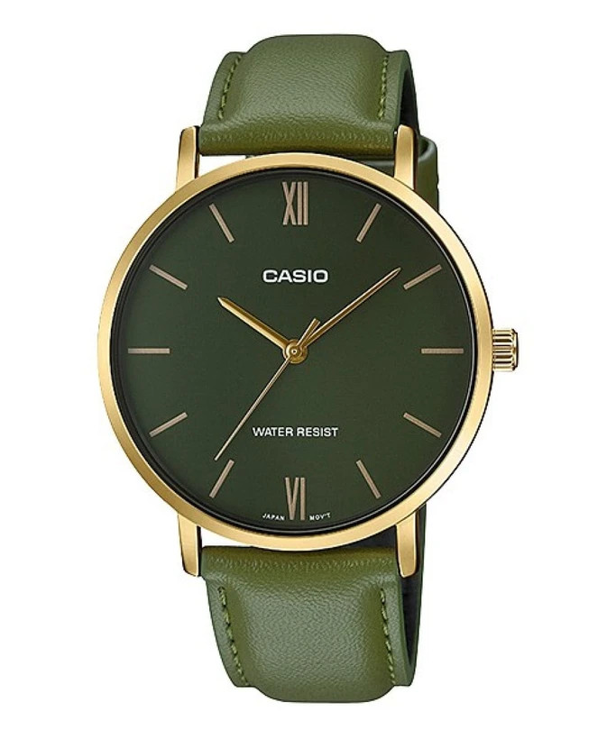 ساعت چرمی کاسیو مدل CASIO-MTP-VT01GL-3B