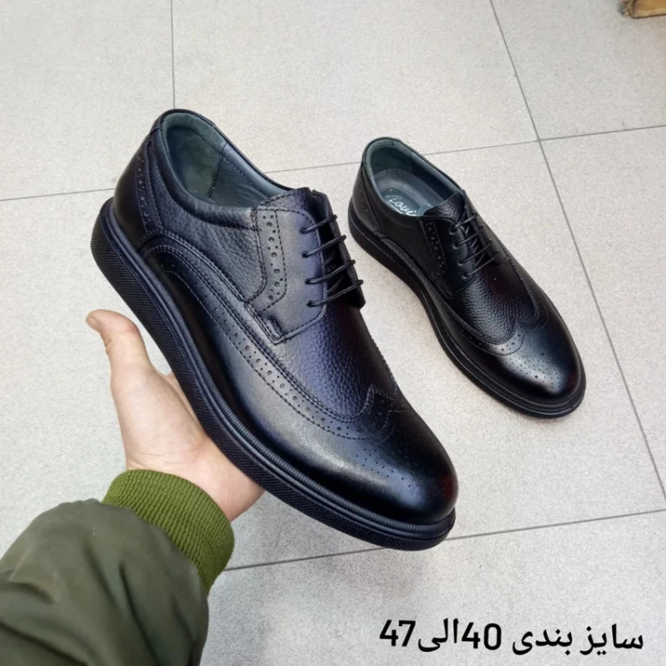 کفش مردانه تمام چرم مدل هشترک ایتالیایی